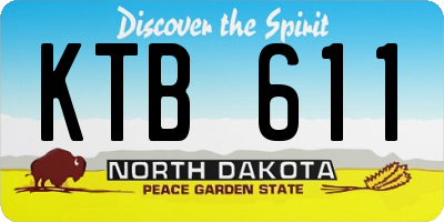 ND license plate KTB611