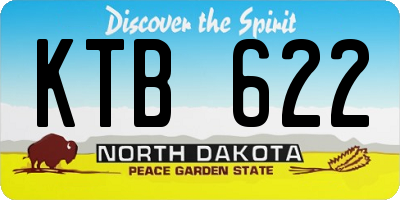 ND license plate KTB622