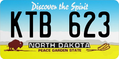 ND license plate KTB623