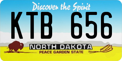 ND license plate KTB656