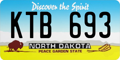 ND license plate KTB693