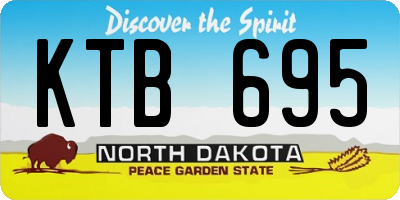 ND license plate KTB695