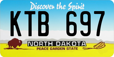 ND license plate KTB697