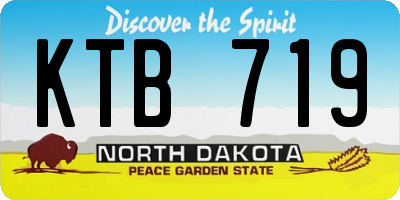 ND license plate KTB719
