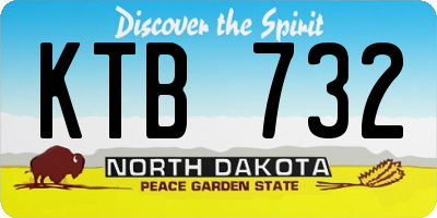 ND license plate KTB732
