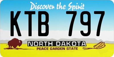 ND license plate KTB797