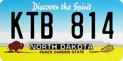 ND license plate KTB814