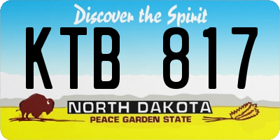 ND license plate KTB817