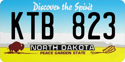 ND license plate KTB823