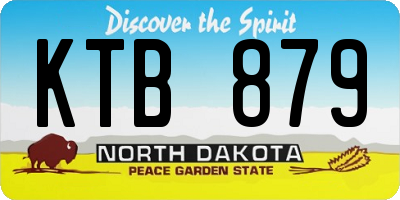 ND license plate KTB879