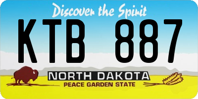 ND license plate KTB887