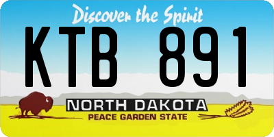 ND license plate KTB891