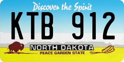 ND license plate KTB912