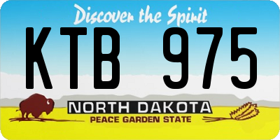 ND license plate KTB975