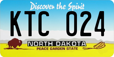 ND license plate KTC024