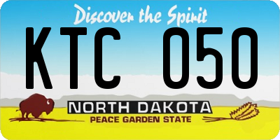 ND license plate KTC050