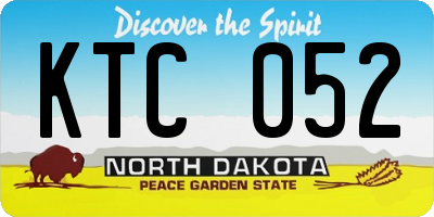 ND license plate KTC052