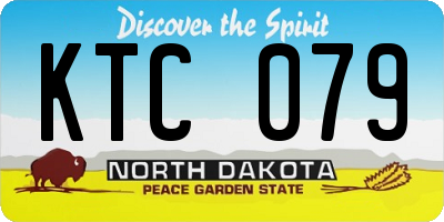 ND license plate KTC079