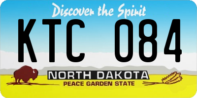 ND license plate KTC084