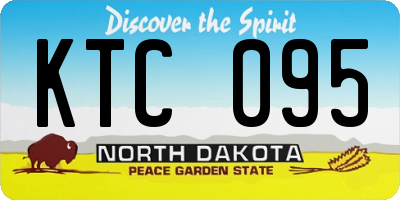 ND license plate KTC095