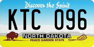 ND license plate KTC096
