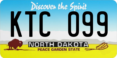 ND license plate KTC099