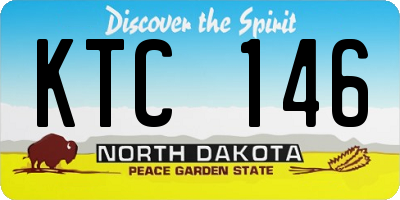ND license plate KTC146