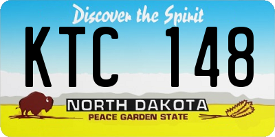 ND license plate KTC148
