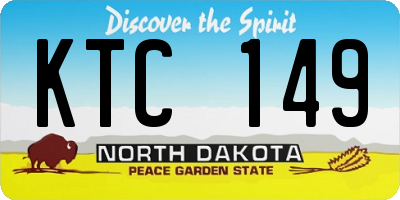 ND license plate KTC149