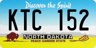 ND license plate KTC152