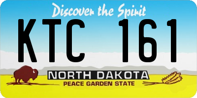 ND license plate KTC161
