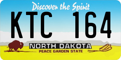 ND license plate KTC164