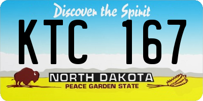 ND license plate KTC167