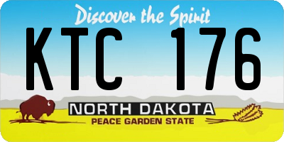 ND license plate KTC176