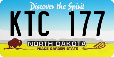 ND license plate KTC177