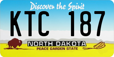 ND license plate KTC187