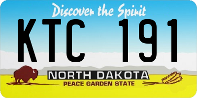 ND license plate KTC191