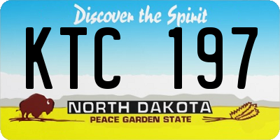 ND license plate KTC197