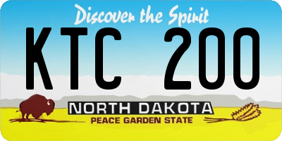ND license plate KTC200