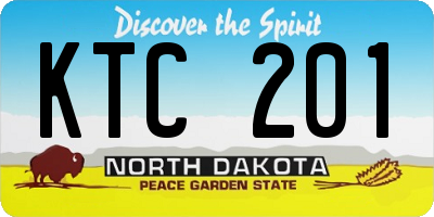 ND license plate KTC201