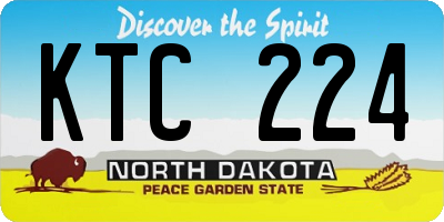 ND license plate KTC224
