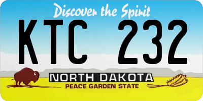 ND license plate KTC232
