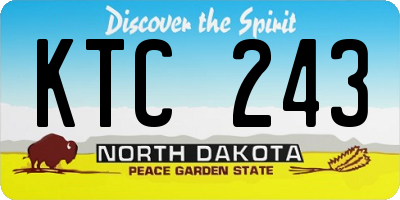 ND license plate KTC243