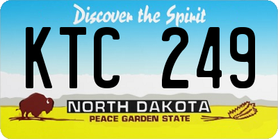 ND license plate KTC249