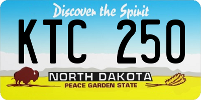 ND license plate KTC250