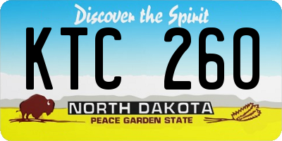 ND license plate KTC260