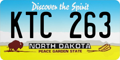 ND license plate KTC263
