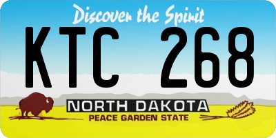 ND license plate KTC268