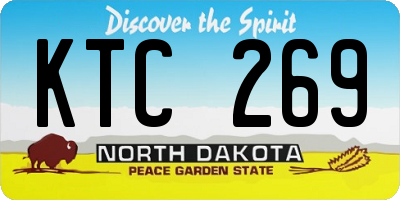 ND license plate KTC269