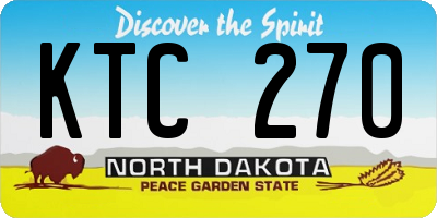 ND license plate KTC270